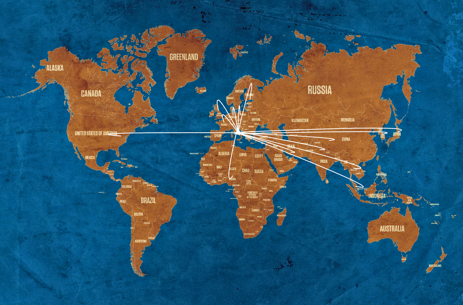 World map of ISO standards